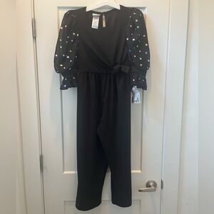 NWT Girl's Puff-Sleeve Jumpsuit